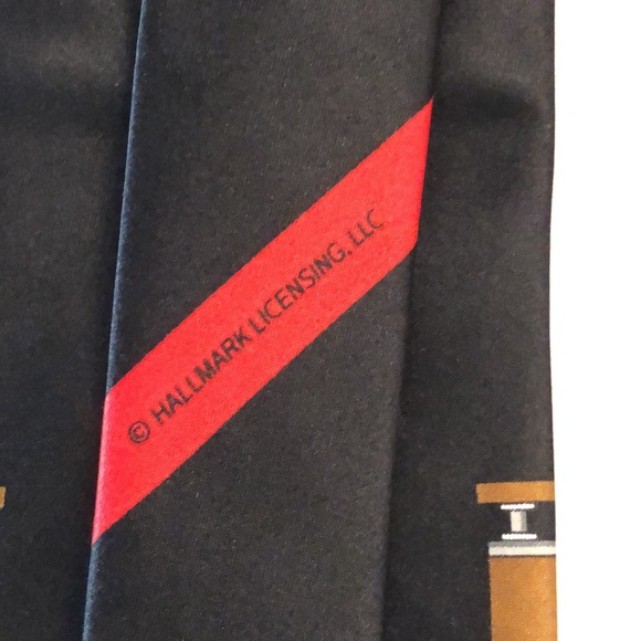 Hallmark Ugly Sweater Office Party Christmas Necktie Santa Reindeer - Picture 4 of 4